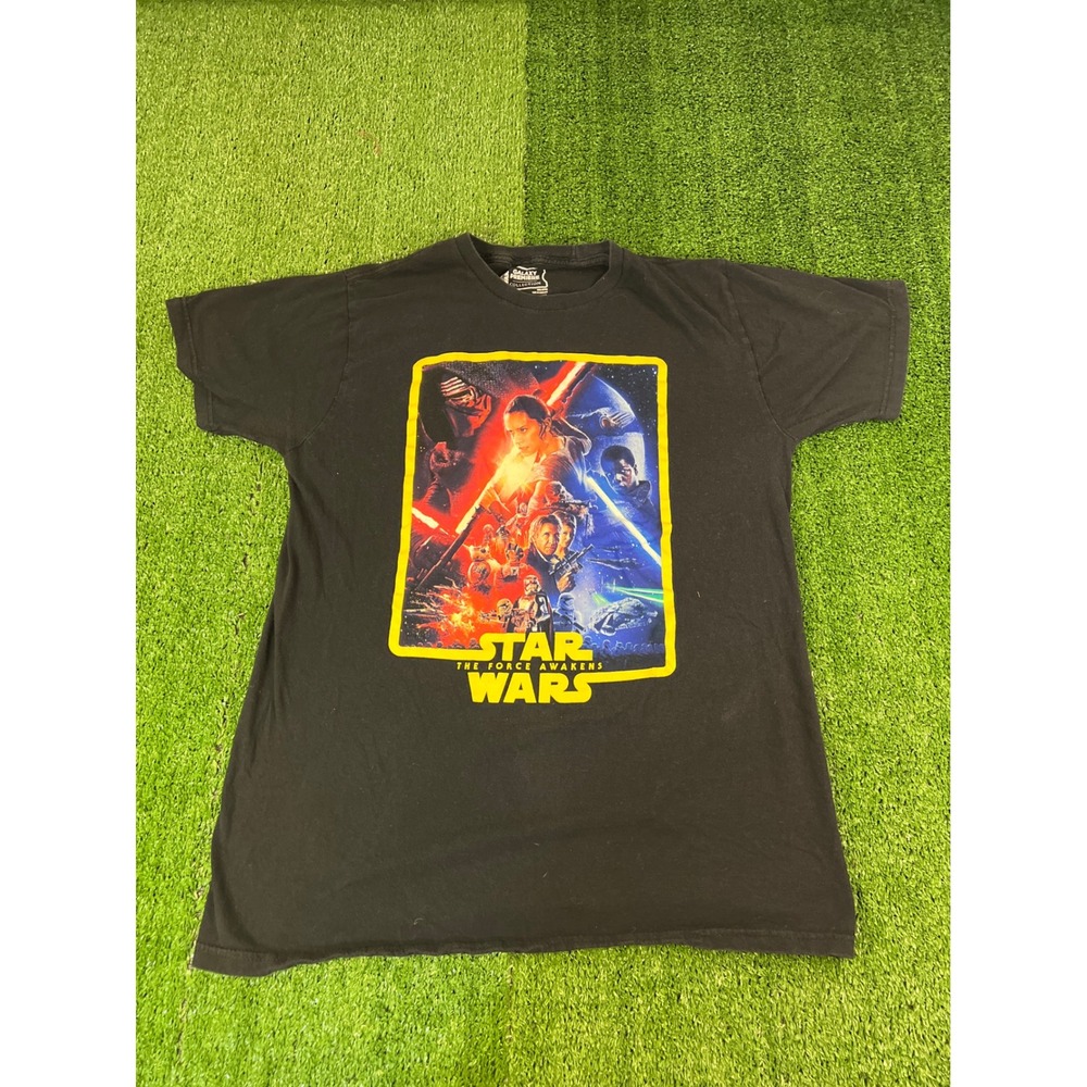 Star‎ Wars The Force Awakens Graphic Tee Black Galaxy Premiere Collection Mens L